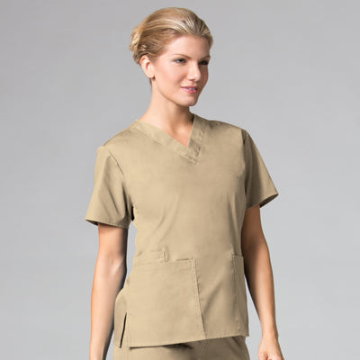 Women's 2 Pocket Classic V-Neck Scrub Top