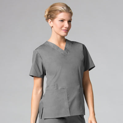 Women's 2 Pocket Classic V-Neck Scrub Top