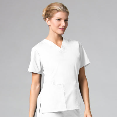 Women's 2 Pocket Core Classic V-Neck Scrub Top