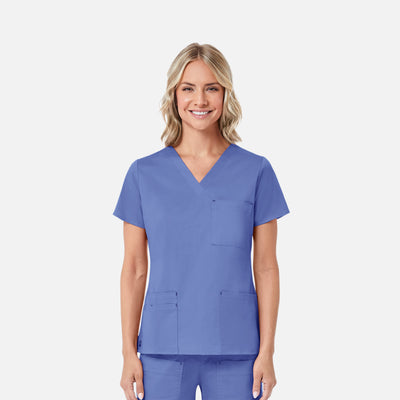 Women's 3 Pocket Blossom V-Neck Scrub Top