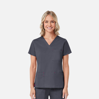 Women's 3 Pocket V-Neck Scrub Top