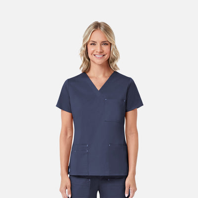 Women's 3 Pocket Blossom V-Neck Scrub Top