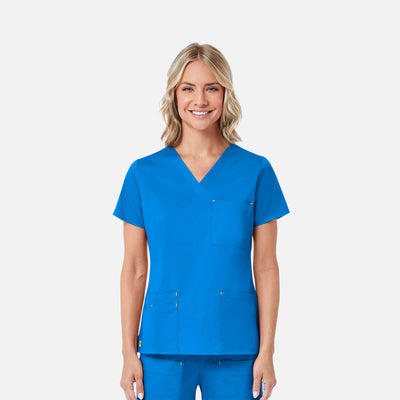 Women's 3 Pocket V-Neck Scrub Top