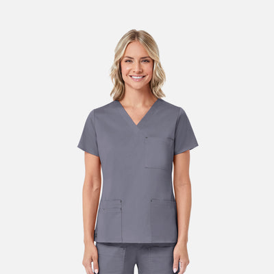 Women's 3 Pocket V-Neck Scrub Top