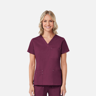 Women's 3 Pocket V-Neck Scrub Top