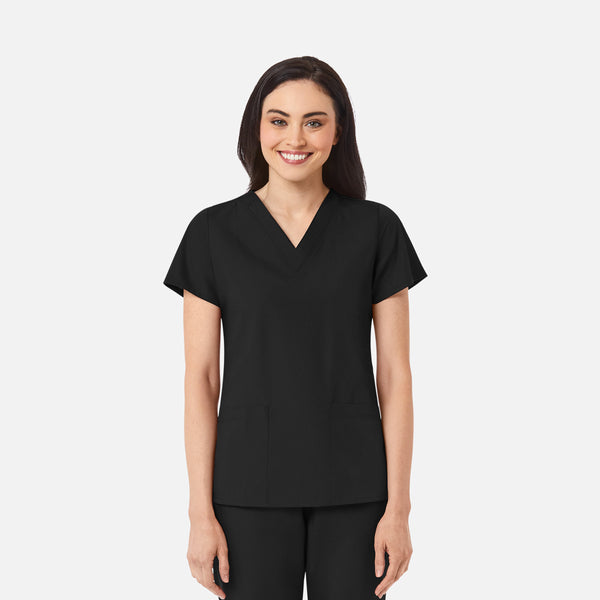 Women's 2 Pocket RedPanda V-Neck Scrub Top