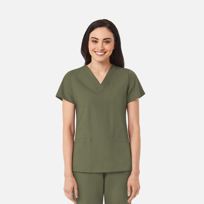 Women's 2 Pocket V-Neck Scrub Top
