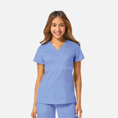 Women's 3 Pocket EON Mock Wrap Scrub Top