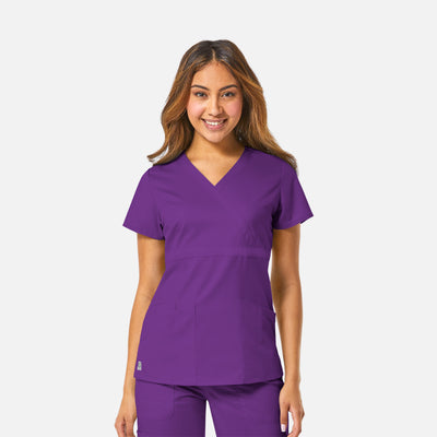 Women's 3 Pocket EON Mock Wrap Scrub Top
