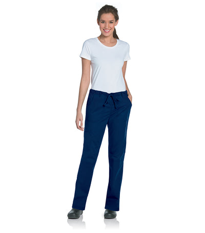 Landau Pre-Washed Women's 5 Pocket Cargo Straight Leg Scrub Pant for Nursing
