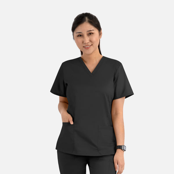 Women's 2 Pocket Blossom Signature Basic V-Neck Scrub Top