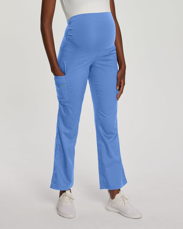 Pantalón quirúrgico acampanado de maternidad para lactancia para mujer