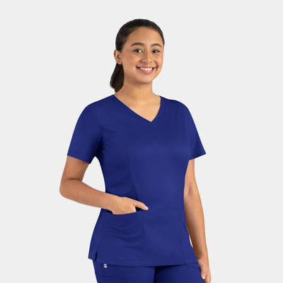 Women's 3 Pocket Double V-Neck Scrub Top