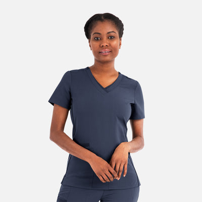 Women's 3 Pocket Layered V-Neck Scrub Top