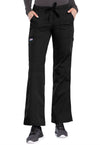 Black/white Stripe - Cherokee Women's Pant - Front View