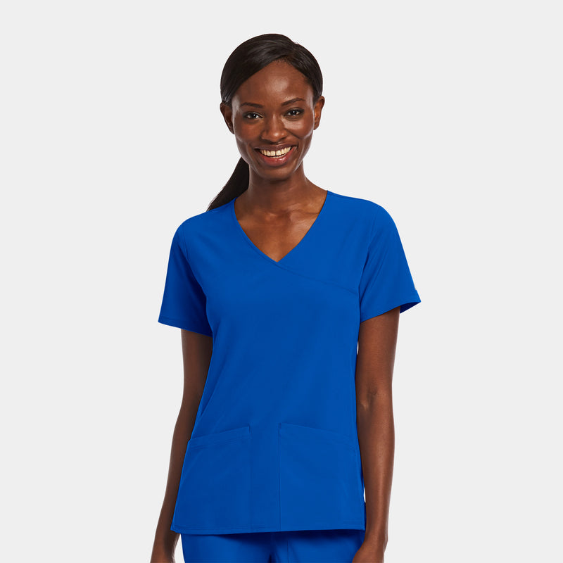 Royal Blue - Maevn Scrub Tops - Detail View