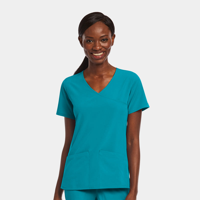 Teal - Maevn Scrub Tops - Detail View