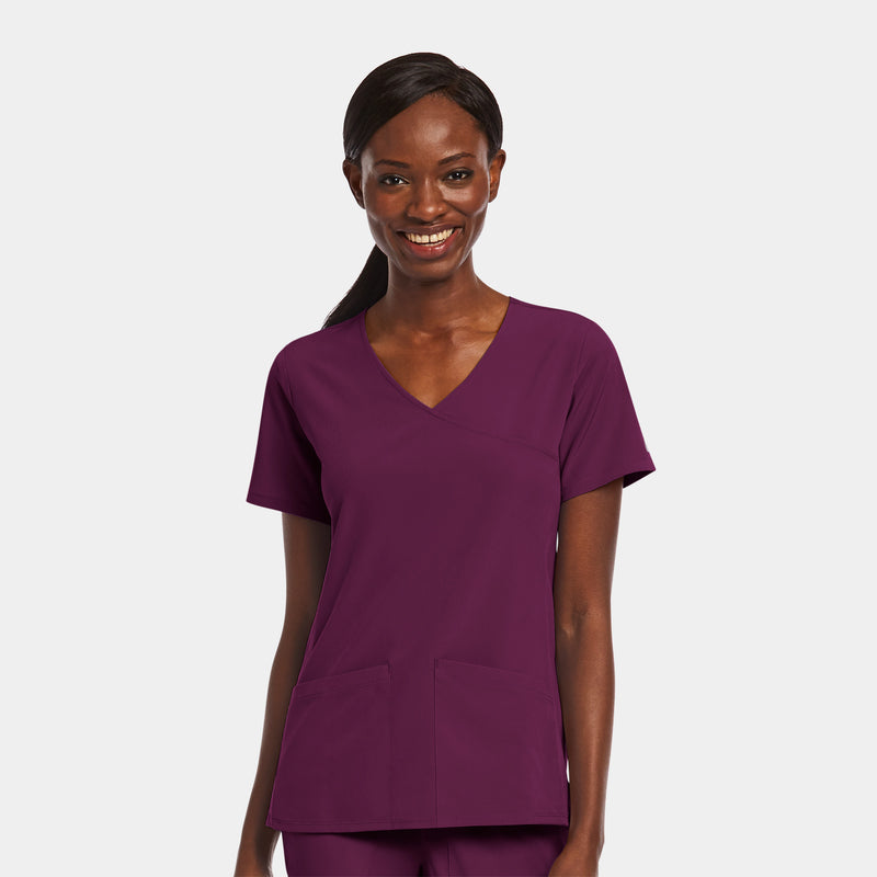 Wine - Maevn Scrub Tops - Detail View