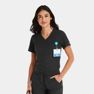 Women's 1 Pocket Matrix Impulse Tuckable V-Neck Scrub Top