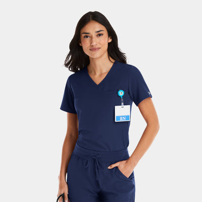 Women's 1 Pocket Matrix Impulse Tuckable V-Neck Scrub Top