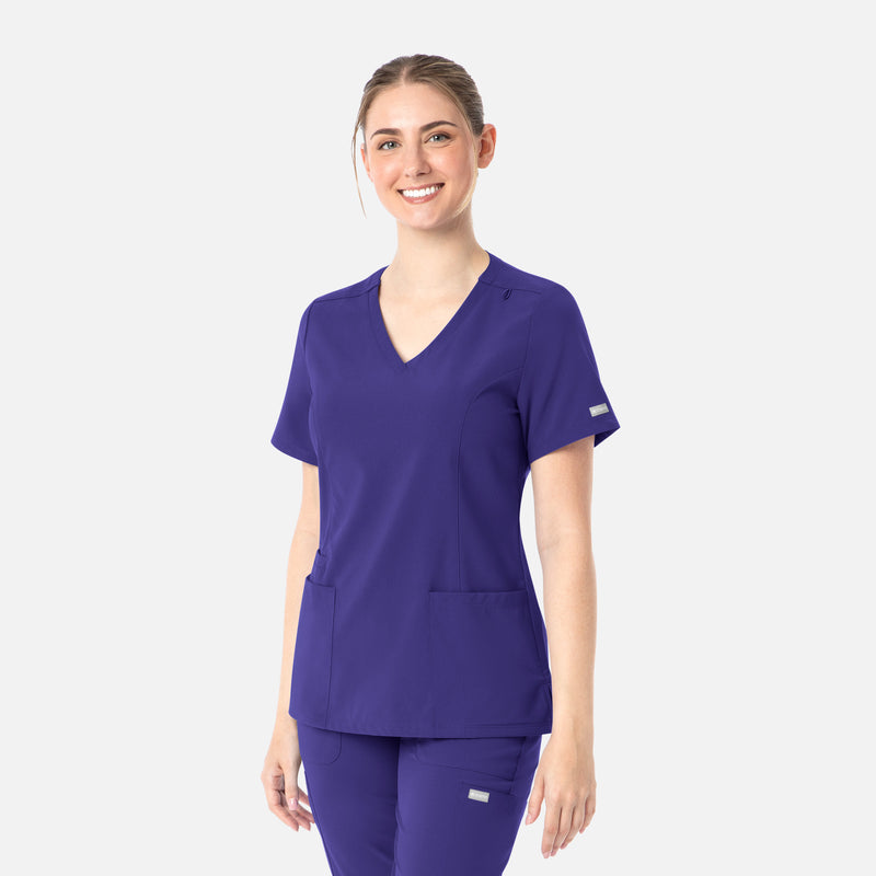 Grape - Maevn Scrub Tops - Detail View