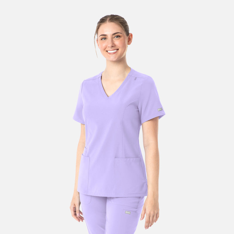 Standard - Maevn Women's Scrub Tops - Back View