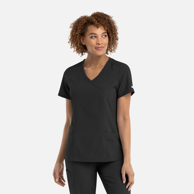 Women's 4 Pocket Momentum Mock Wrap Scrub Top