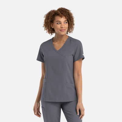 Women's 4 Pocket Momentum Mock Wrap Scrub Top