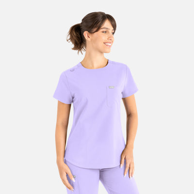 Women's 3 Pocket Tuckable Round Neck Scrub Top