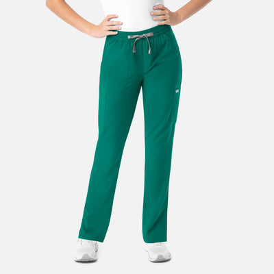 Women's 6 Pocket Full Elastic Pull on Scrub Pants