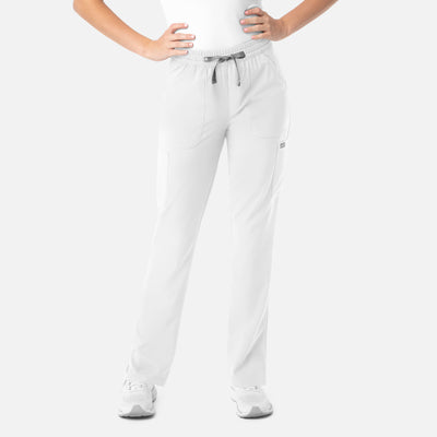 Women's 6 Pocket Full Elastic Pull on Scrub Pants