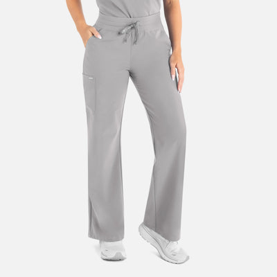 Women's 5 Pocket High Waist Full Elastic Wide Leg Scrub Pants