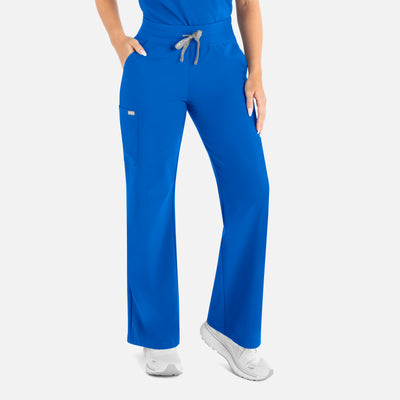 Women's 5 Pocket High Waist Full Elastic Wide Leg Scrub Pants