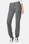 PEWTER - WonderWink Love Women's 6 Pocket Cargo Zip Jogger Scrub Pant for Nursing - Image 1