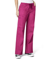 Hot Pink - WonderWink WonderFLEX Faith Women's 6-Pocket Stretch Boot Cut Cargo Scrub Pant