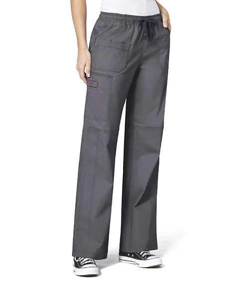 WonderWink WonderFLEX Faith Women's 6-Pocket Stretch Boot Cut Cargo Scrub Pant
