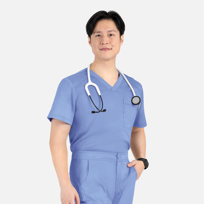Men's 1 Pocket Matrix Tuckable V-Neck Scrub Top