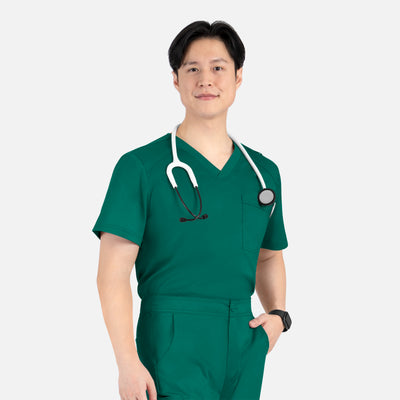 Men's 1 Pocket Matrix Tuckable V-Neck Scrub Top