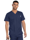 Navy - Maevn Men's Scrub Tops - Front View