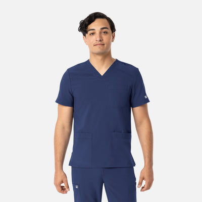 Men's 3 Pocket Matrix V-Neck Scrub Top