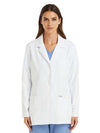 White - Maevn Women's Lab Coats - Front View