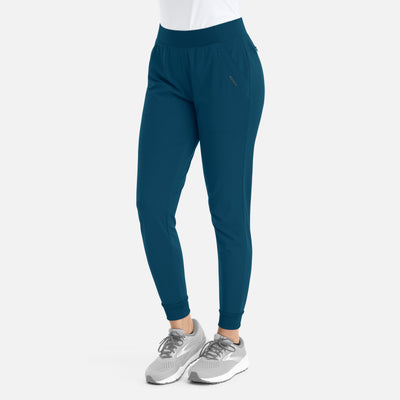 Women's 6 Pocket Mid Rise Elastic Scrub Jogger