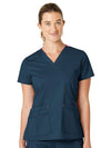 Caribbean Blue - WonderWink WonderFLEX Verity Women's 4-Pocket Stretch V-Neck Scrub Top