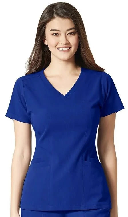 WonderWink Aero Women's 4-Pocket Stretch Flex Back V-Neck Scrub Top