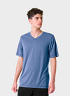 Blue - Maevn Men's Scrub Tops - Front View
