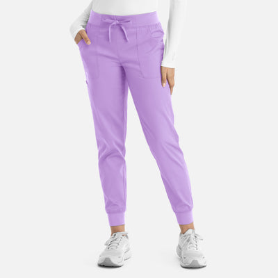 Jogger de uniforme quirúrgico de mujer con 5 bolsillos y cintura de yoga