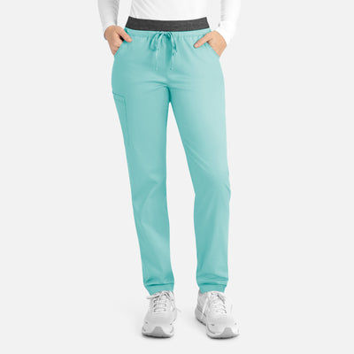 Women's 5 Pocket Contrast E-band Cargo Scrub Pants