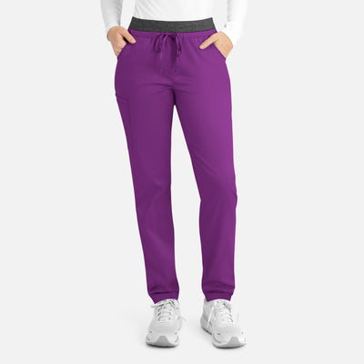 Women's 5 Pocket Matrix Contrast E-band Cargo Scrub Pant