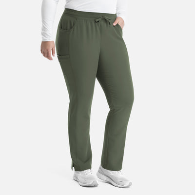 Women's 6 Pocket Yoga Waistband Tapered Scrub Pants