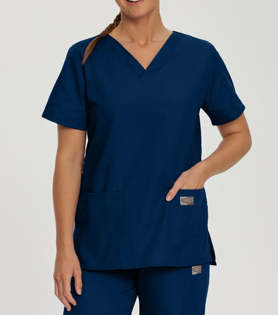 Women's 3 Pocket V-Neck Scrub Top for Nursing